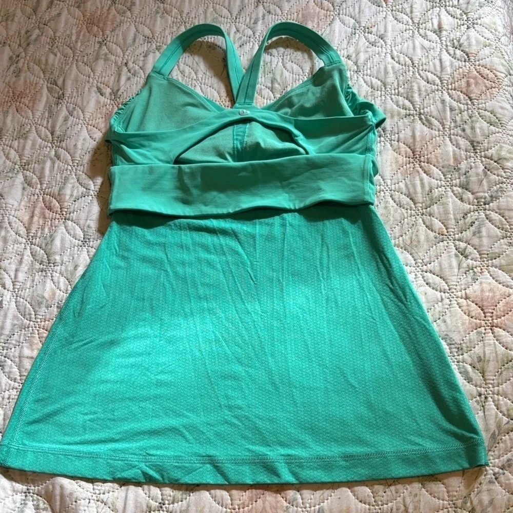Lululemon Athletica Green Wrap Front Blouse